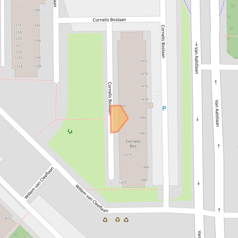 Kaart van postcodegebied 2722TS.