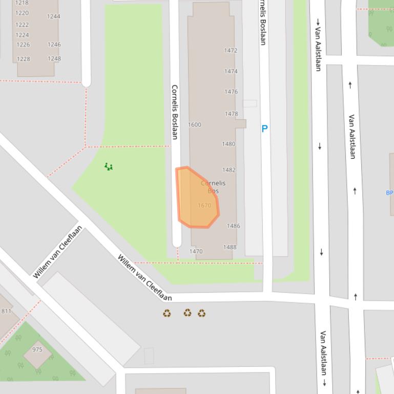 Kaart van postcodegebied 2722TV.