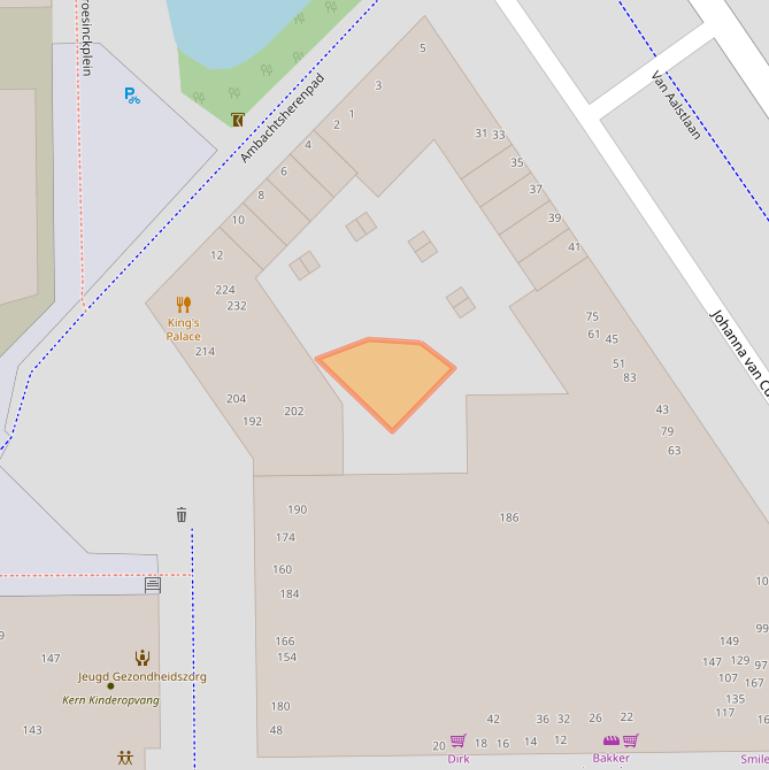 Kaart van postcodegebied 2722VA.