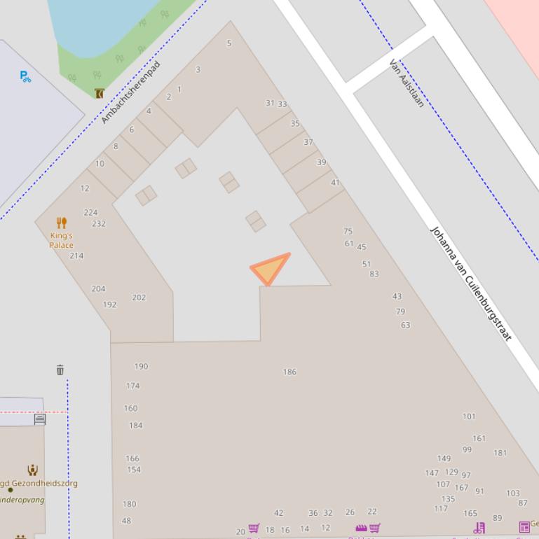 Kaart van postcodegebied 2722VB.