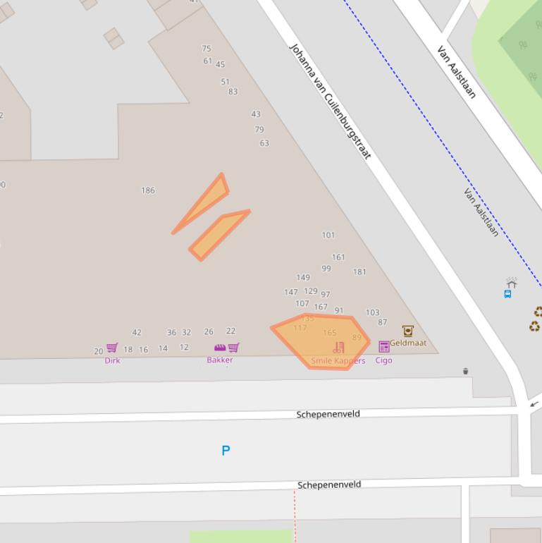 Kaart van postcodegebied 2722VE.