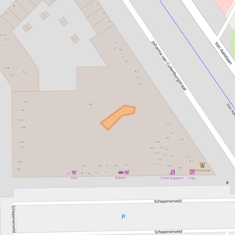 Kaart van postcodegebied 2722VG.