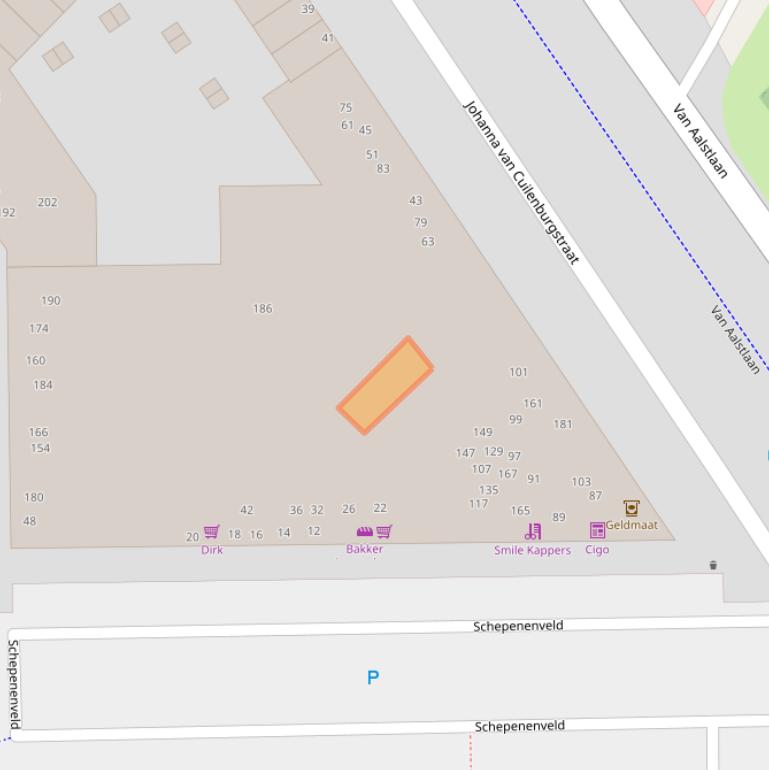 Kaart van postcodegebied 2722VH.