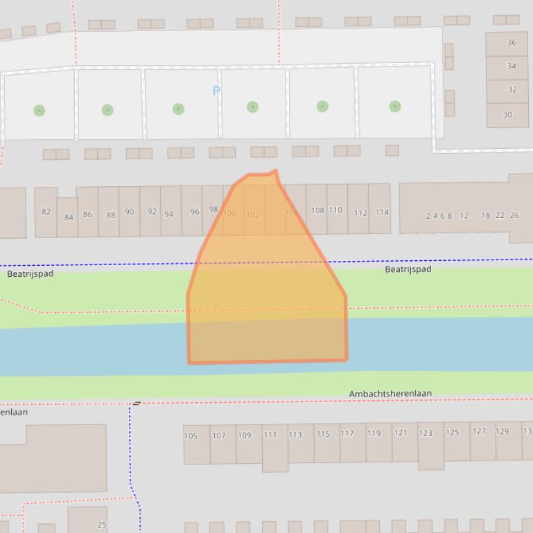 Kaart van postcodegebied 2722XK.