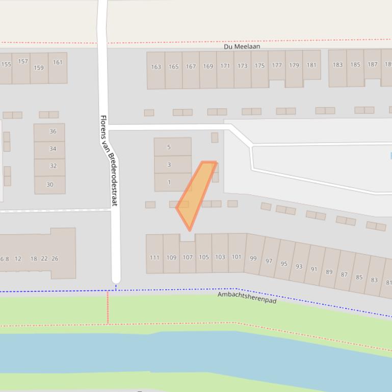 Kaart van postcodegebied 2722XR.