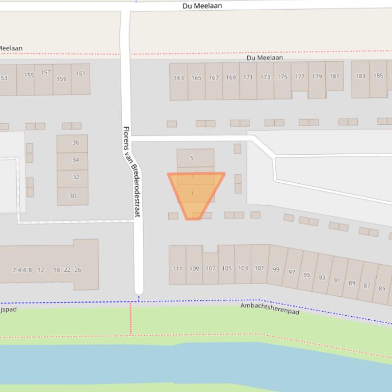 Kaart van postcodegebied 2722XS.