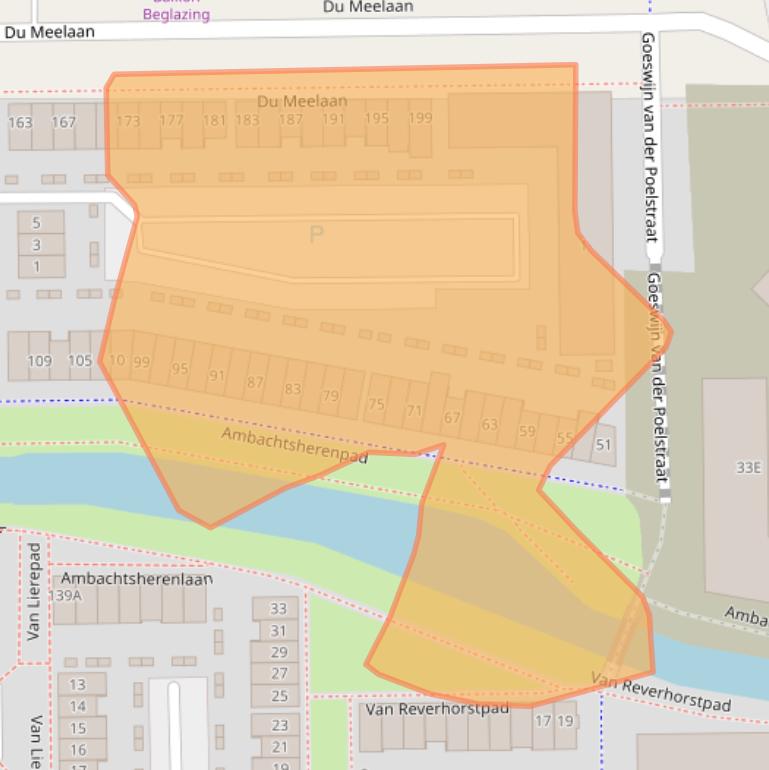 Kaart van postcodegebied 2722XT.