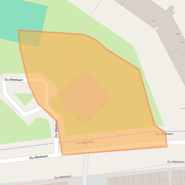 Kaart van postcodegebied 2722ZC.