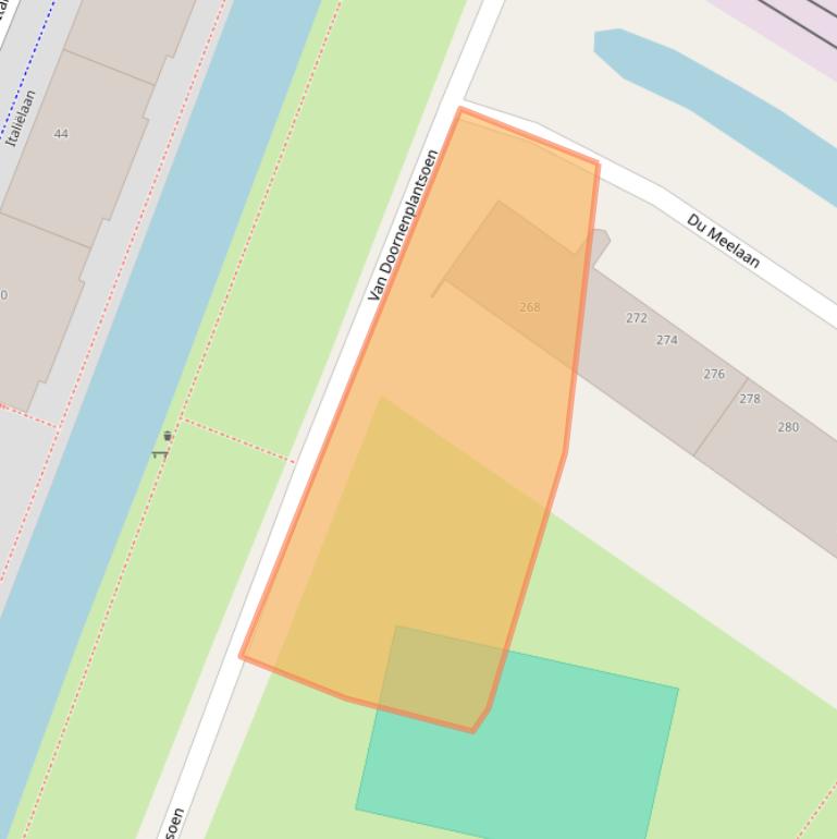 Kaart van postcodegebied 2722ZD.