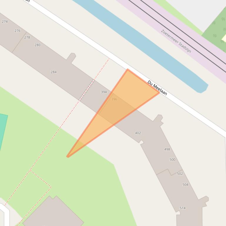 Kaart van postcodegebied 2722ZJ.