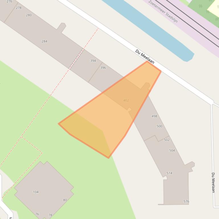 Kaart van postcodegebied 2722ZK.