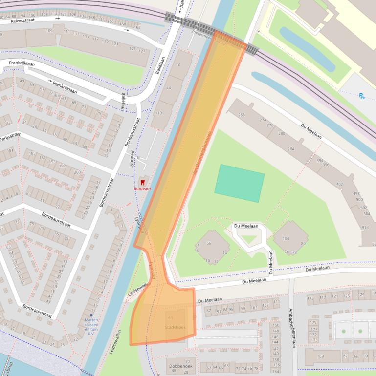 Kaart van postcodegebied 2722ZN.