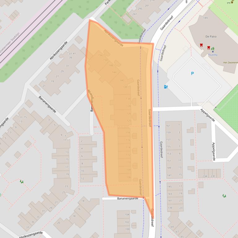 Kaart van postcodegebied 2723AC.