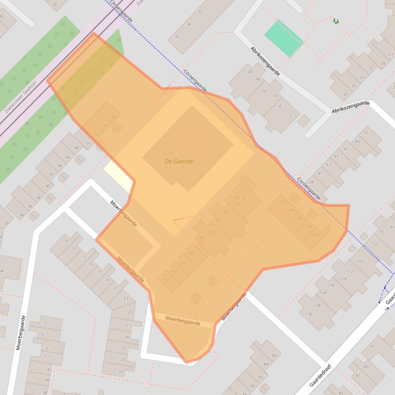 Kaart van postcodegebied 2723AG.