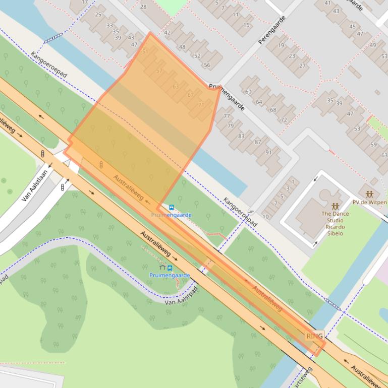 Kaart van postcodegebied 2723AN.