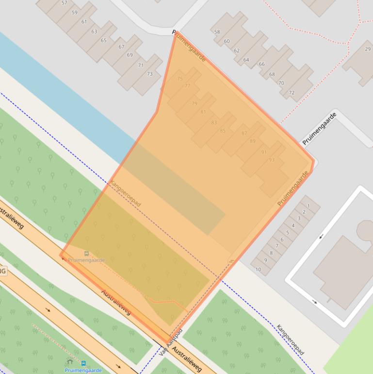 Kaart van postcodegebied 2723AP.