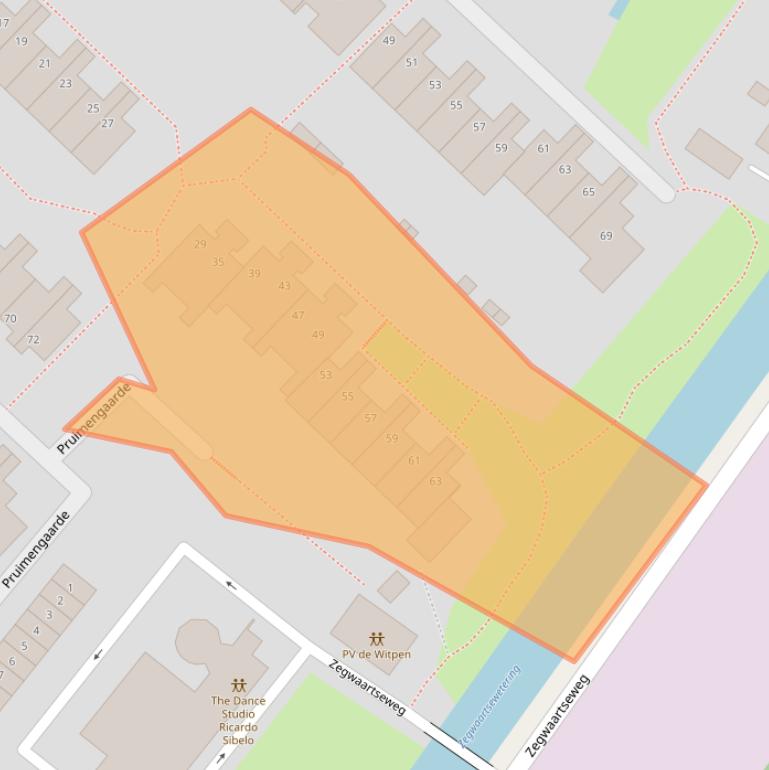 Kaart van postcodegebied 2723AV.