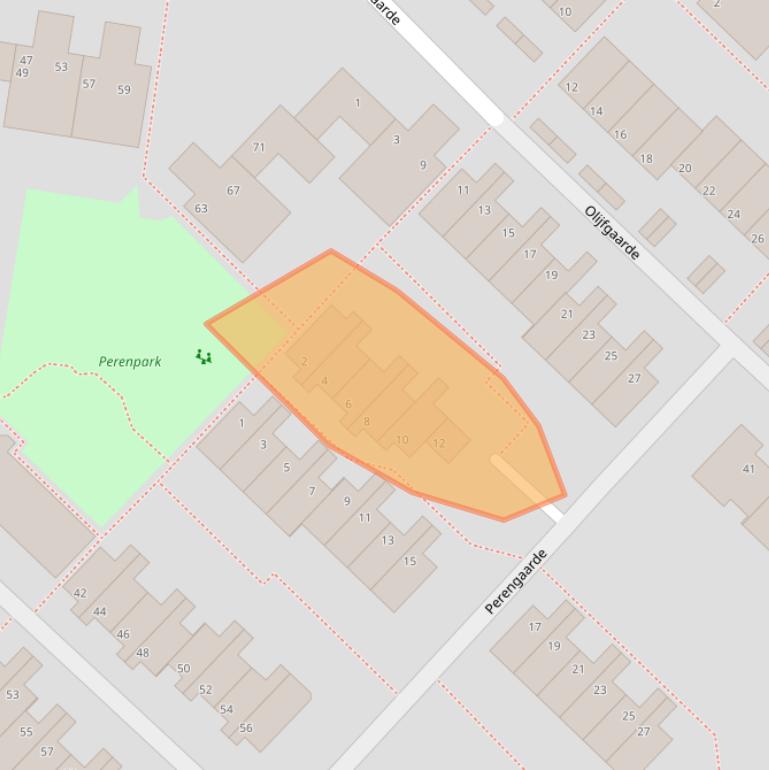 Kaart van postcodegebied 2723AW.