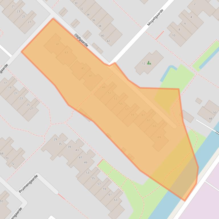 Kaart van postcodegebied 2723BB.