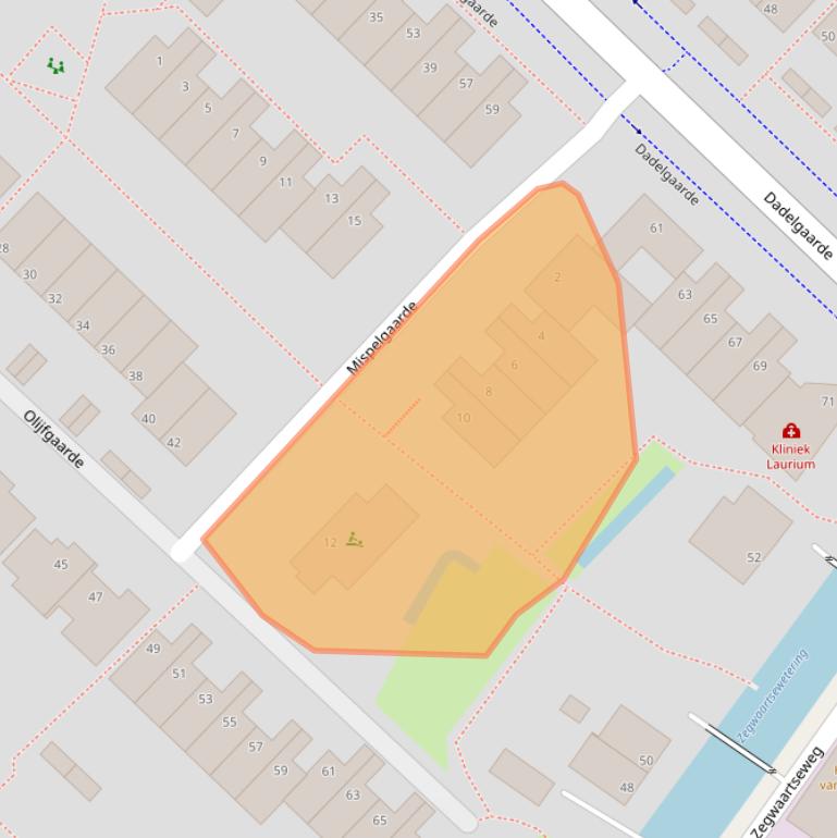 Kaart van postcodegebied 2723BG.