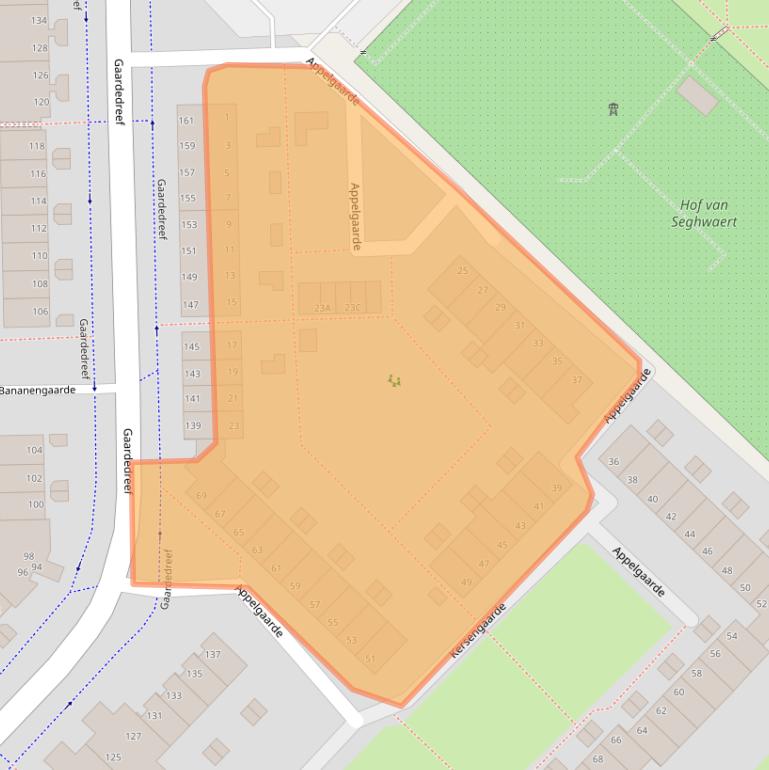 Kaart van postcodegebied 2723BM.