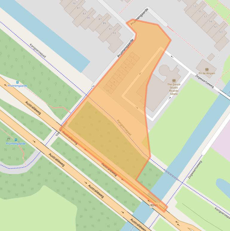 Kaart van postcodegebied 2723BZ.