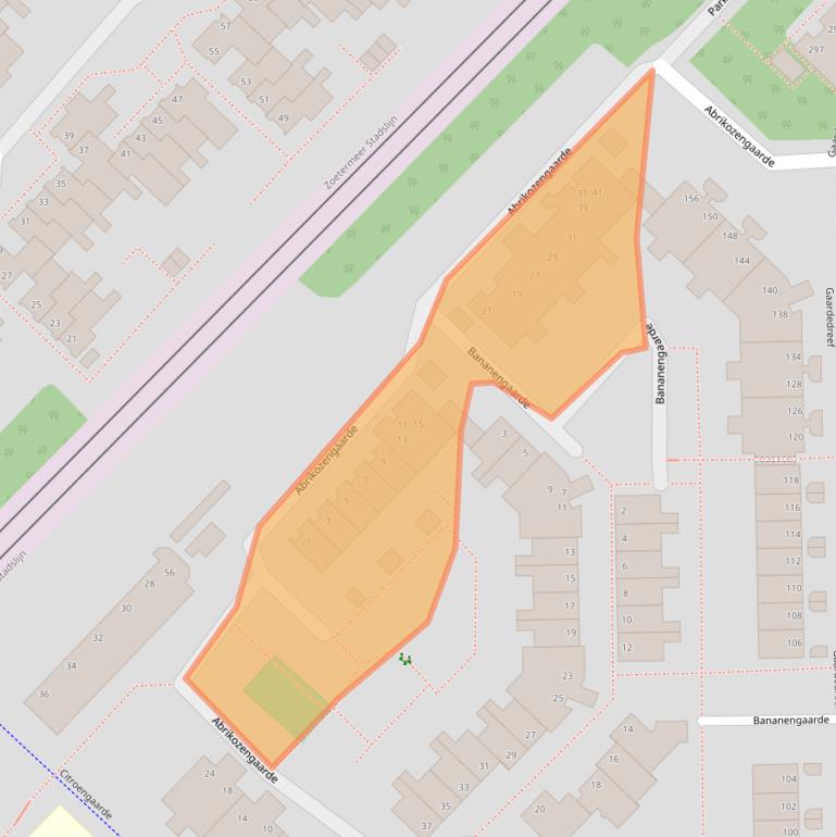 Kaart van postcodegebied 2723CA.