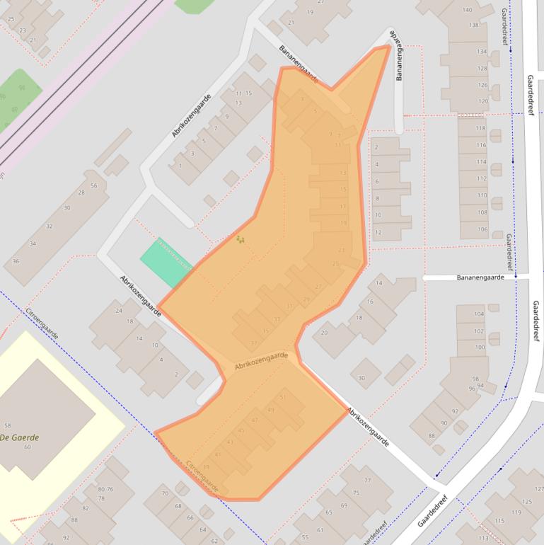 Kaart van postcodegebied 2723CC.