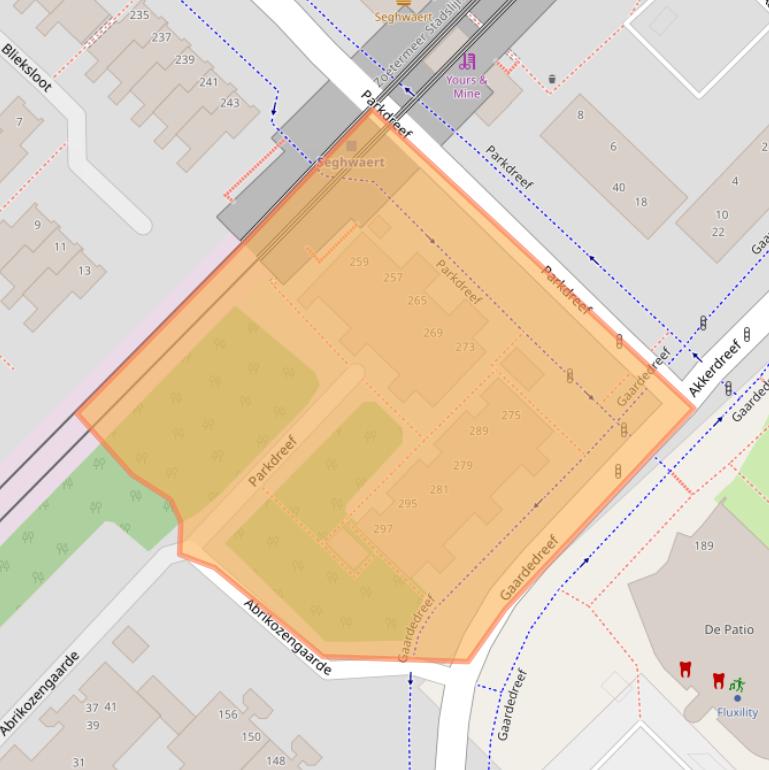 Kaart van postcodegebied 2723CG.