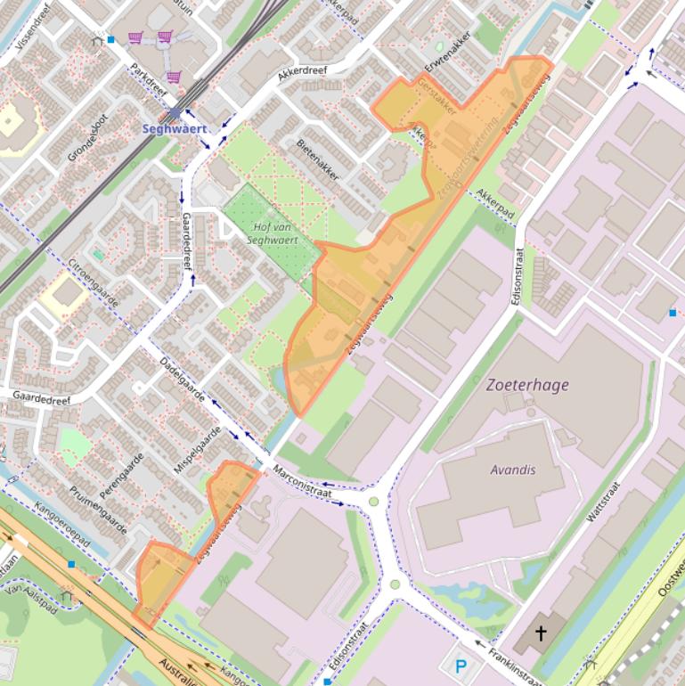 Kaart van postcodegebied 2723PB.