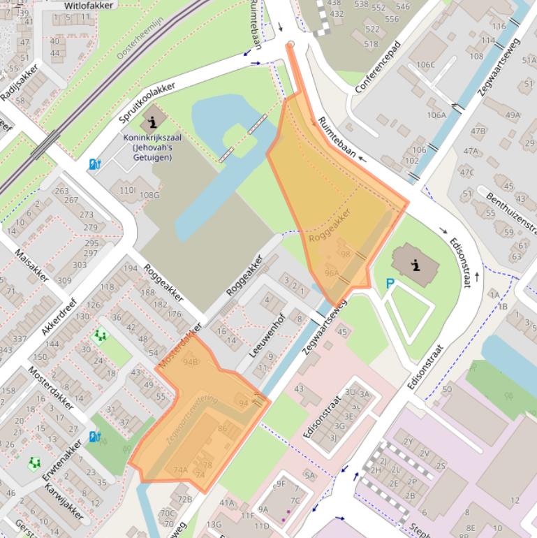 Kaart van postcodegebied 2723PC.