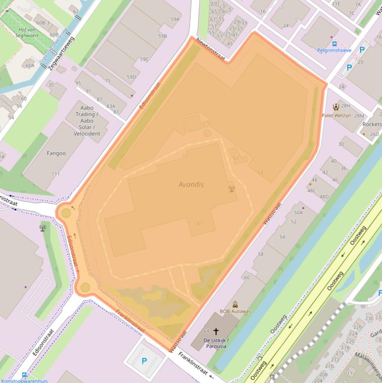 Kaart van postcodegebied 2723RB.