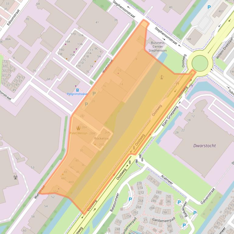 Kaart van postcodegebied 2723RC.