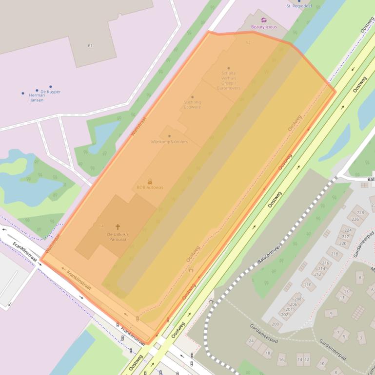 Kaart van postcodegebied 2723RD.