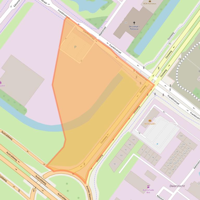 Kaart van postcodegebied 2723RE.