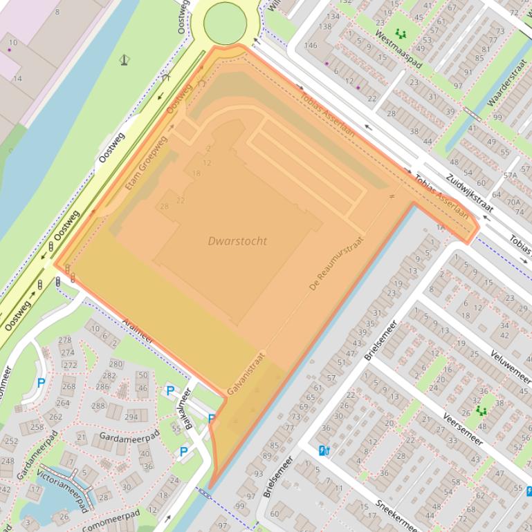 Kaart van postcodegebied 2723RH.