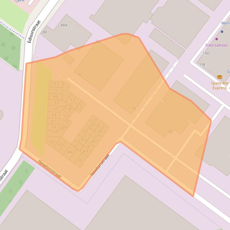 Kaart van postcodegebied 2723RL.