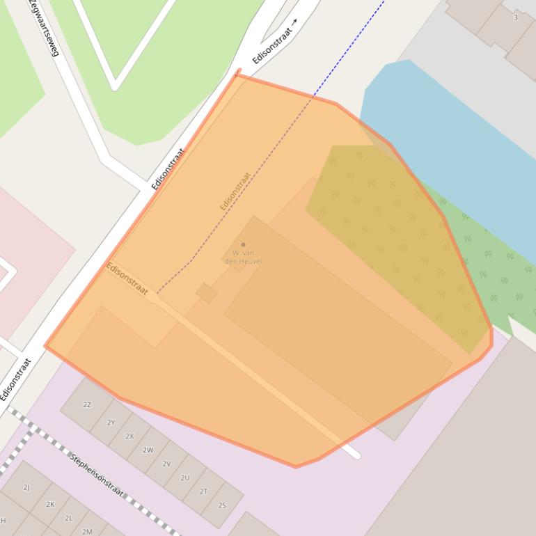 Kaart van postcodegebied 2723RP.