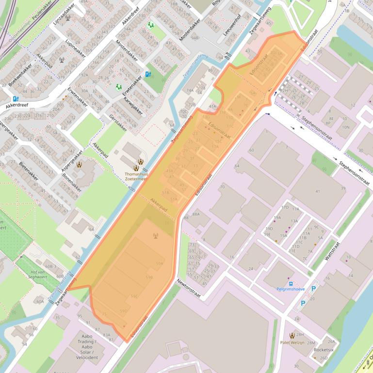 Kaart van postcodegebied 2723RS.