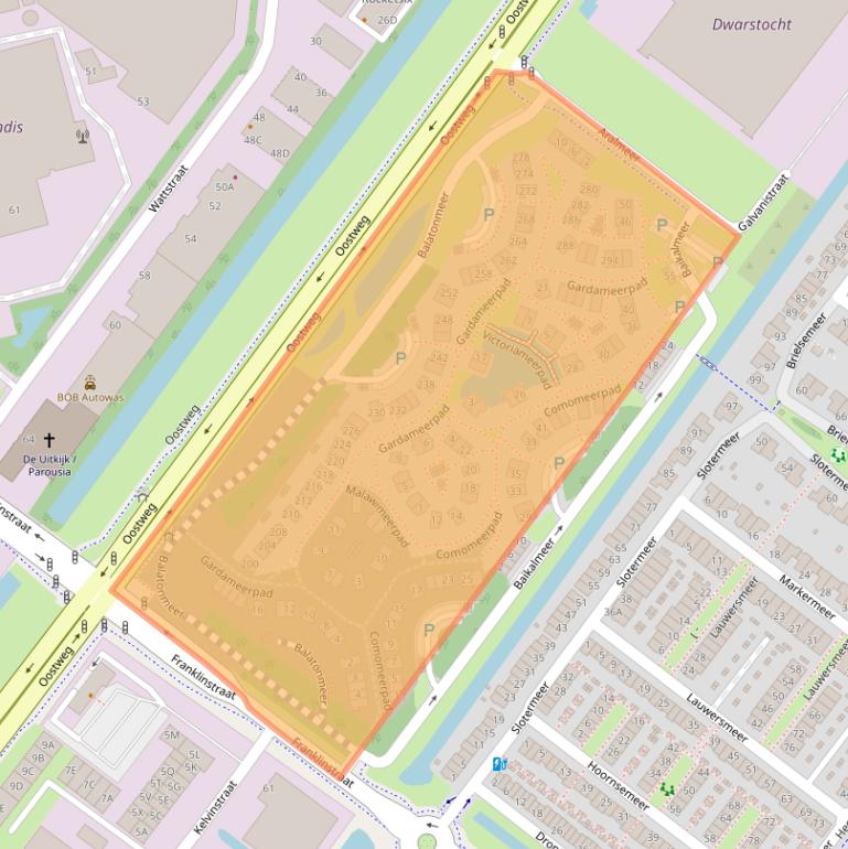 Kaart van postcodegebied 2723RV.