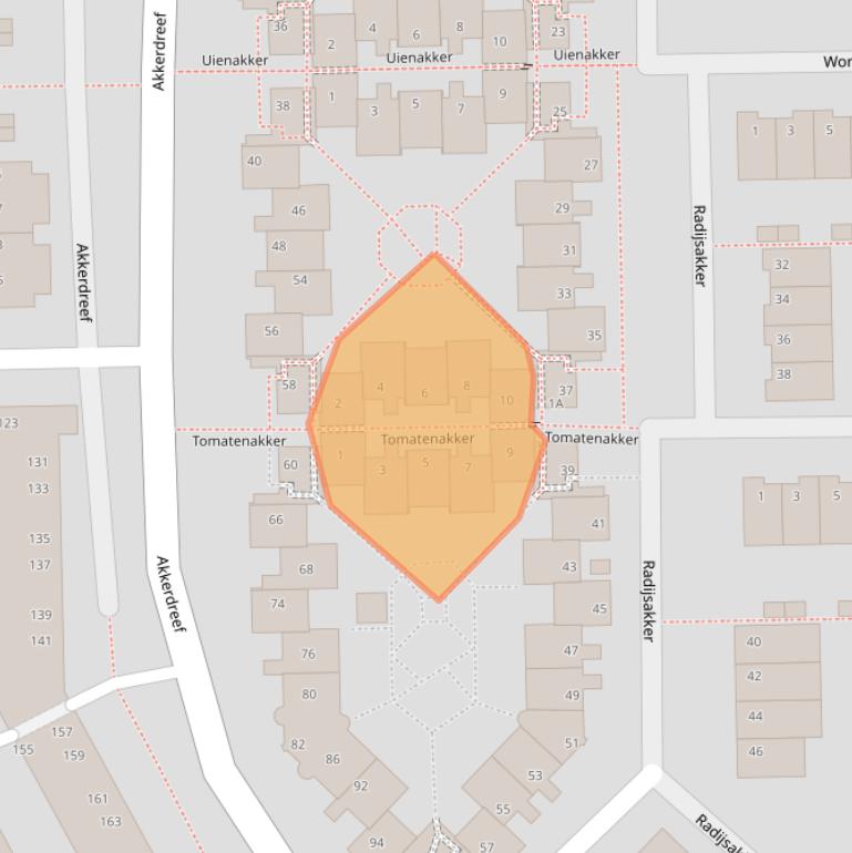 Kaart van postcodegebied 2723TG.
