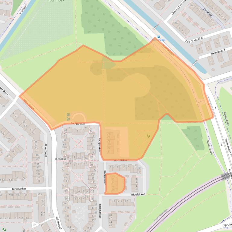 Kaart van postcodegebied 2723TL.