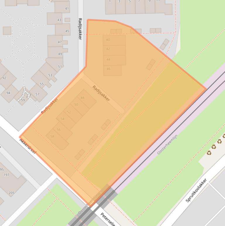 Kaart van postcodegebied 2723TM.