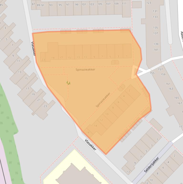 Kaart van postcodegebied 2723TR.