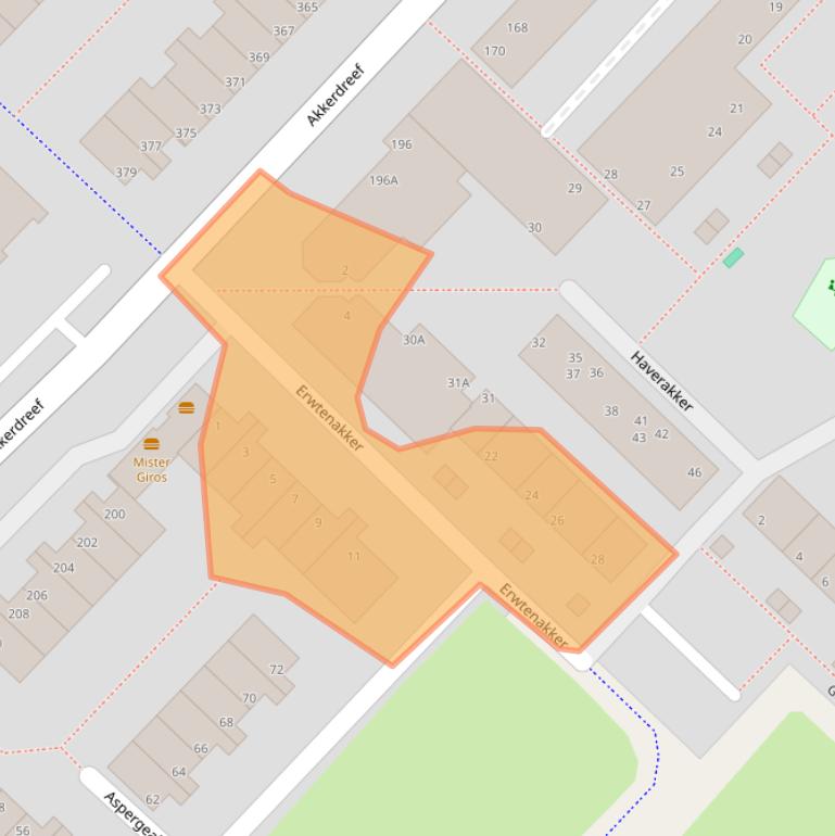 Kaart van postcodegebied 2723VC.