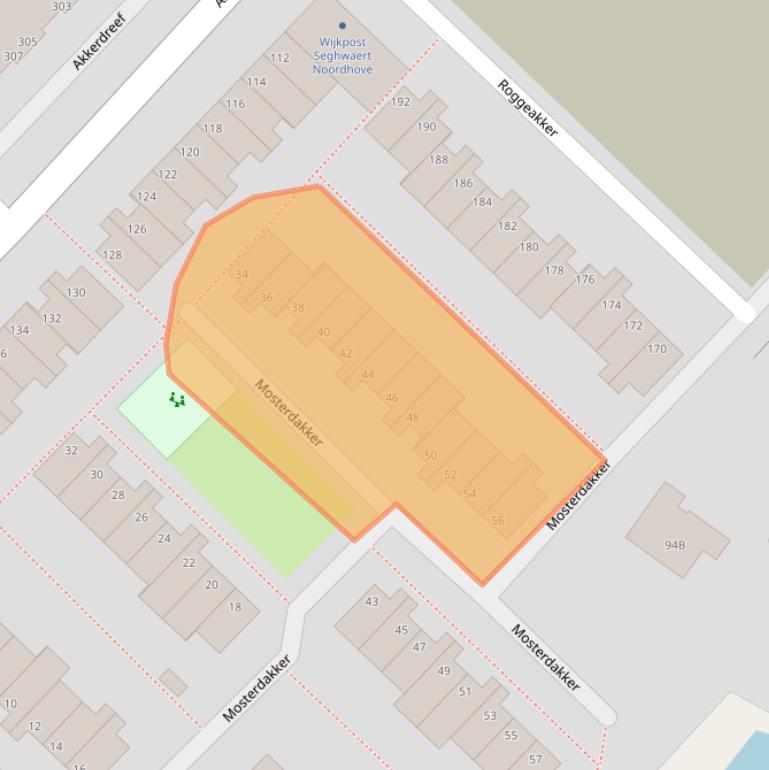 Kaart van postcodegebied 2723VK.