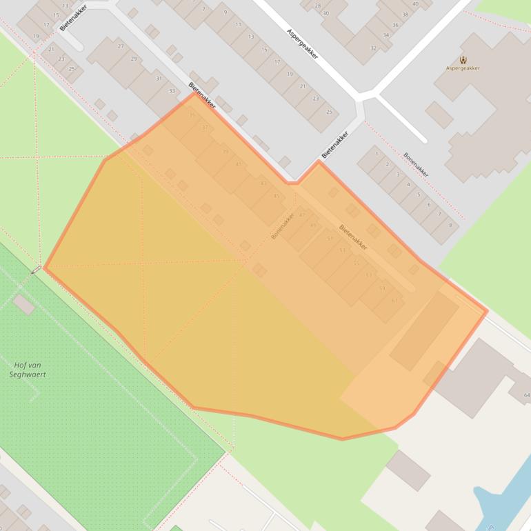 Kaart van postcodegebied 2723XE.