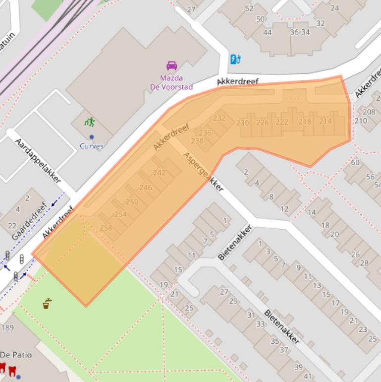 Kaart van postcodegebied 2723XN.