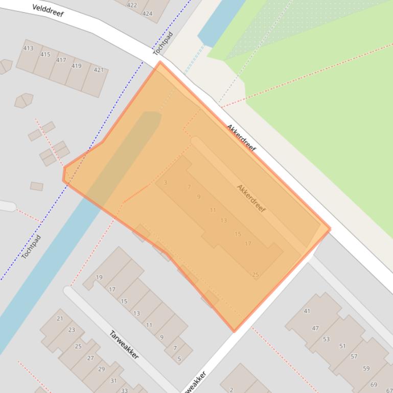 Kaart van postcodegebied 2723XP.