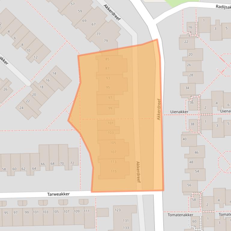 Kaart van postcodegebied 2723XS.